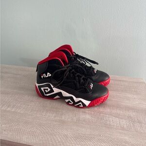 FILA Kids' Black and Red Sneakers